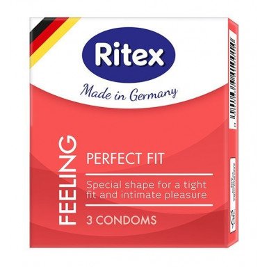 Презервативы анатомической формы с накопителем RITEX PERFECT FIT - 3 шт., фото