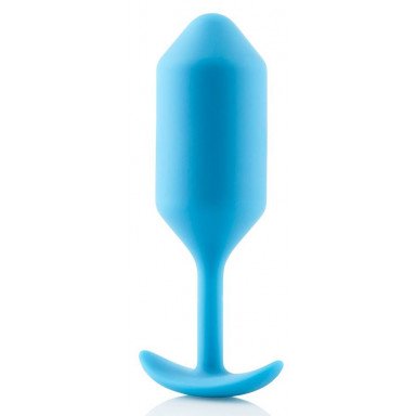 Голубая пробка для ношения B-vibe Snug Plug 3 - 12,7 см. фото 5