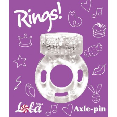 Прозрачное эрекционное кольцо с вибрацией Rings Axle-pin фото 3