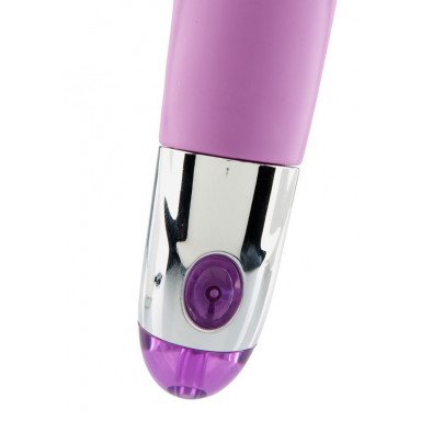 Фиолетовый ребристый вибратор Lovely Vibes Laced - 18,5 см. фото 2