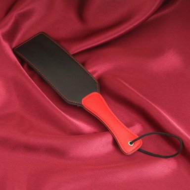 Черная шлепалка Хлопушка с красной ручкой - 32 см. фото 2
