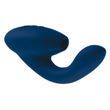 Синий стимулятор Womanizer DUO с вагинальным отростком, фото