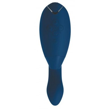 Синий стимулятор Womanizer DUO с вагинальным отростком фото 4