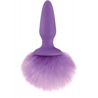 Фиолетовая анальная пробка с фиолетовым заячьим хвостом Bunny Tails Purple, фото