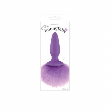 Фиолетовая анальная пробка с фиолетовым заячьим хвостом Bunny Tails Purple фото 2
