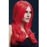 Красный парик с длинной челкой Khloe, S-M-L, красный, фото