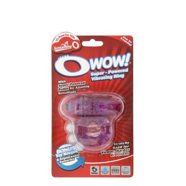 Фиолетовое эрекционное виброкольцо OWOW PURPLE фото 2