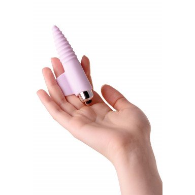 Нежно-розовая вибронасадка на палец для анальной стимуляции JOS NOVA - 9 см. фото 5