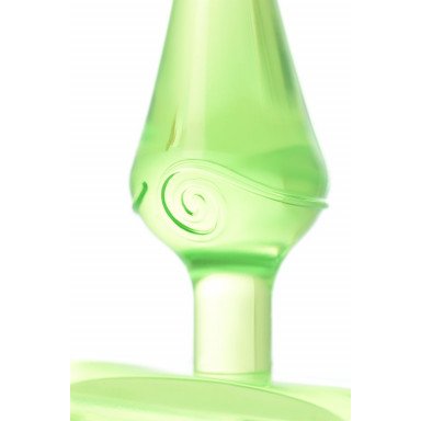 Зеленая анальная втулка с ограничителем - 6,5 см. фото 5