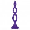 Фиолетовая анальная елочка Silicone Triple Probe - 14,5 см., фото