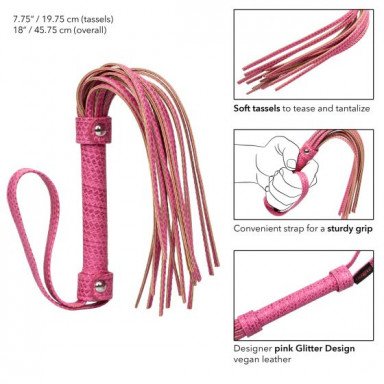 Розовая плеть Tickle Me Pink Flogger - 45,7 см. фото 3