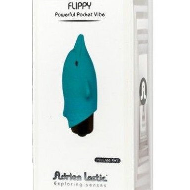 Голубой вибростимулятор-дельфин Lastic Pocket Dolphin - 7,5 см. фото 2
