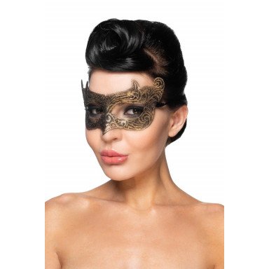 Золотистая карнавальная маска Шедар, фото