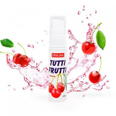 Гель-смазка Tutti-frutti с вишнёвым вкусом - 30 гр. фото 2