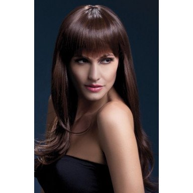 Каштановый парик Sienna, S-M-L, коричневый, фото