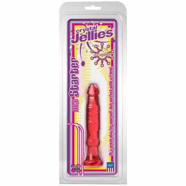Розовый анальный стимулятор Crystal Jellies 6 Anal Starter - 11,9 см. фото 2