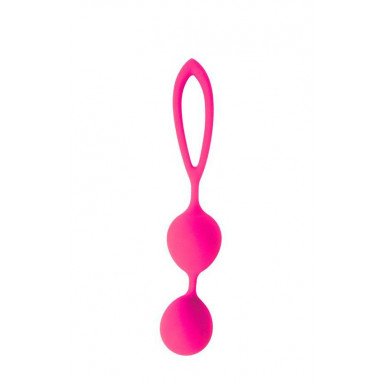 Розовые вагинальные шарики с петлёй Cosmo, фото