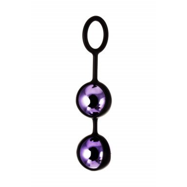 Фиолетово-чёрные вагинальные шарики TOYFA A-toys, фото