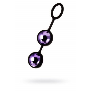 Фиолетово-чёрные вагинальные шарики TOYFA A-toys фото 2