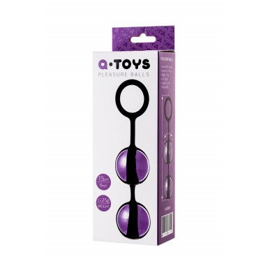 Фиолетово-чёрные вагинальные шарики TOYFA A-toys фото 3