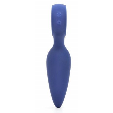 Синяя вибропробка с кольцом Kiss Toy - 12 см. фото 4