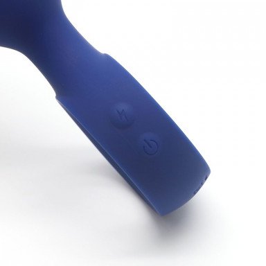 Синяя вибропробка с кольцом Kiss Toy - 12 см. фото 7
