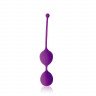 Фиолетовые двойные вагинальные шарики Cosmo с хвостиком для извлечения, фото