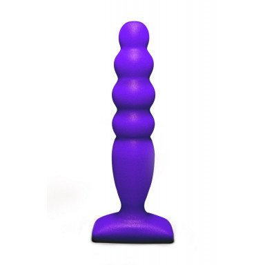 Фиолетовый анальный стимулятор Large Bubble Plug - 14,5 см., фото