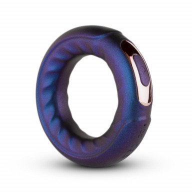Фиолетовое эрекционное виброкольцо Saturn Vibrating Cock/Ball Ring, фото