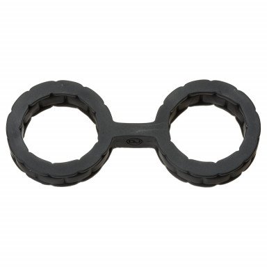 Черные силиконовые наручники Style Bondage Silicone Cuffs Small, фото