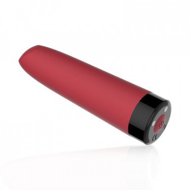 Красный мини-вибратор Awaken со скошенным кончиком - 10 см. фото 3