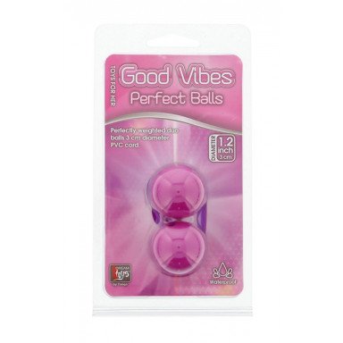 Фиолетовые вагинальные шарики на мягкой сцепке GOOD VIBES PERFECT BALLS фото 2