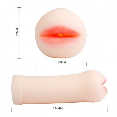 Набор из 3-х мастурбаторов (вагина, ротик и анус) с вибрацией фото 2