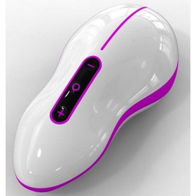 Бело-розовый вибростимулятор Mouse, фото
