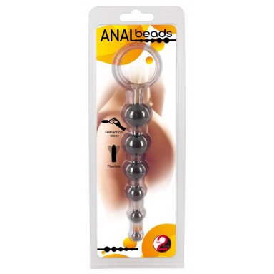 Дымчатая анальная цепочка Anal Beads - 20,5 см. фото 2