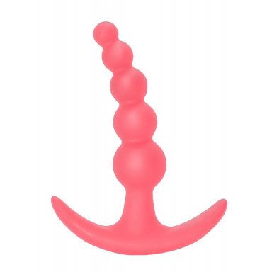 Розовая анальная пробка Bubbles Anal Plug - 11,5 см., фото
