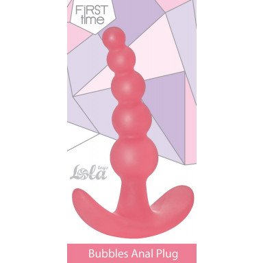 Розовая анальная пробка Bubbles Anal Plug - 11,5 см. фото 3