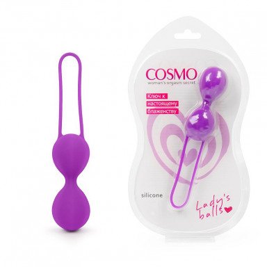 Фиолетовые вагинальные шарики на силиконовом шнурке фото 2
