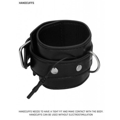 Черные наручники с электростимуляцией Electro Handcuffs фото 7