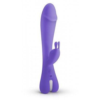 Фиолетовый вибратор-кролик Trix Rabbit Vibrator - 22,5 см., фото