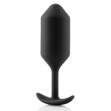 Чёрная пробка для ношения B-vibe Snug Plug 3 - 12,7 см. фото 5