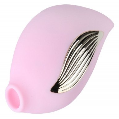 Нежно-розовый клиторальный вибростимулятор-ракушка, фото