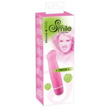 Розовый вибратор Smile Mini Trick G - 12,5 см. фото 2
