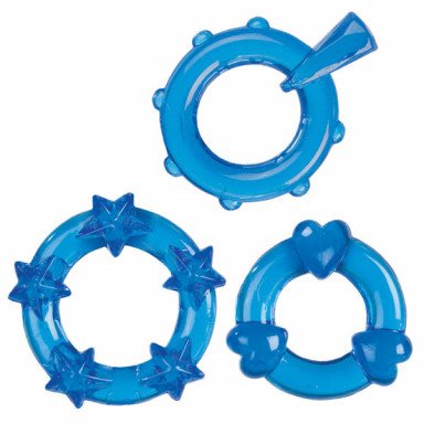 Набор из 3 синих эрекционных колечек Magic C-Rings, фото