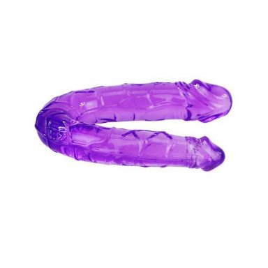 Фиолетовый двусторонний фаллоимитатор - 29,8 см. фото 2