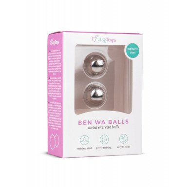 Серебристые вагинальные шарики Ben Wa Balls фото 2