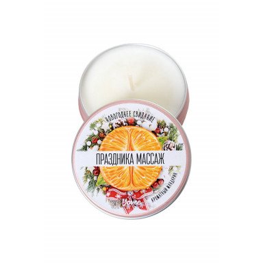 Массажная свеча «Праздника массаж» с ароматом мандарина - 30 мл. фото 5