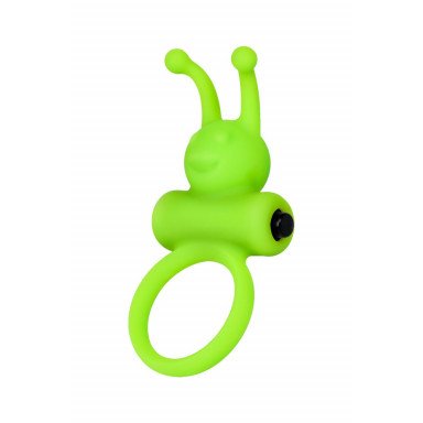 Зеленое эрекционное виброкольцо на пенис Cock Ring фото 2