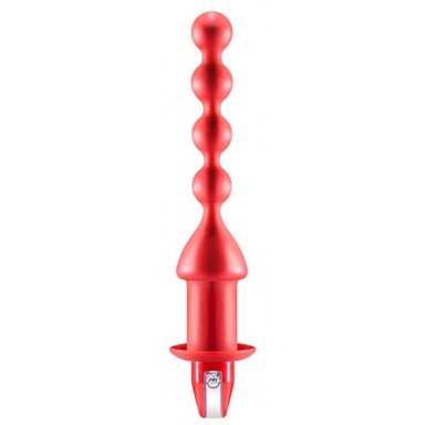 Красный анальный вибростимулятор-елочка - 13 см., фото