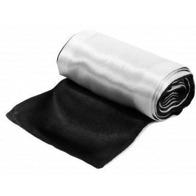 Черно-белая атласная лента для связывания - 1,4 м., фото